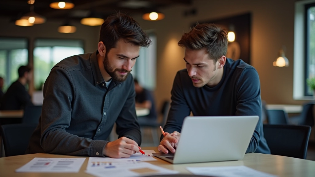 Developer and designer collaborating on animation specifications and handoff documentation